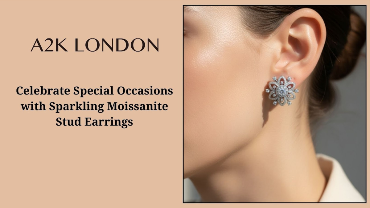 Celebrate Special Occasions with Sparkling Moissanite Stud Earrings