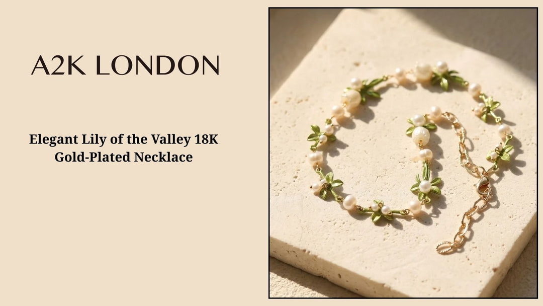 Elegant Lily of the Valley 18K Gold-Plated Necklace