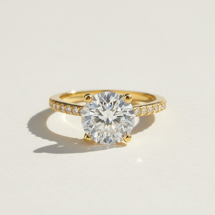 1–2ct Lab Grown Moissanite Solitaire Ring