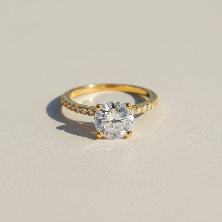 1–2ct Lab Grown Moissanite Solitaire Ring