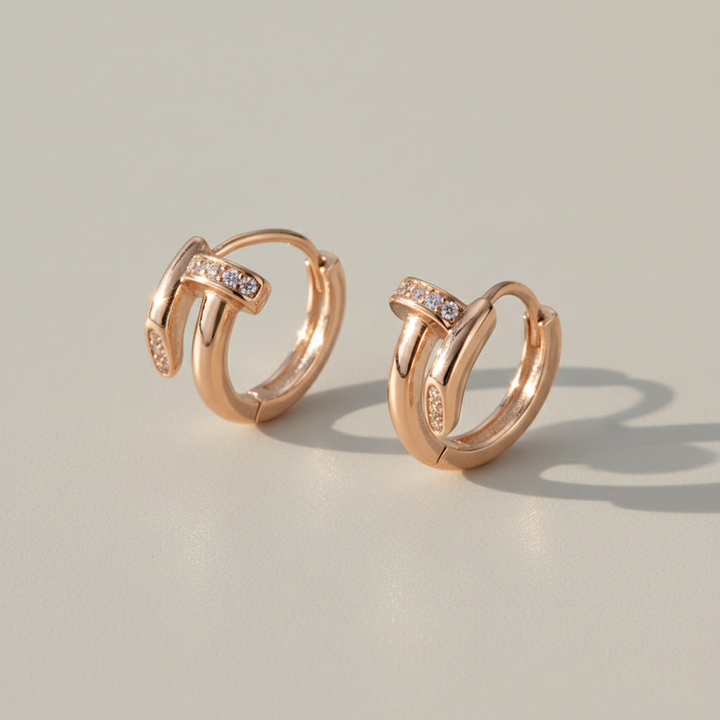 13mm Moissanite Pavé Huggie Earrings
