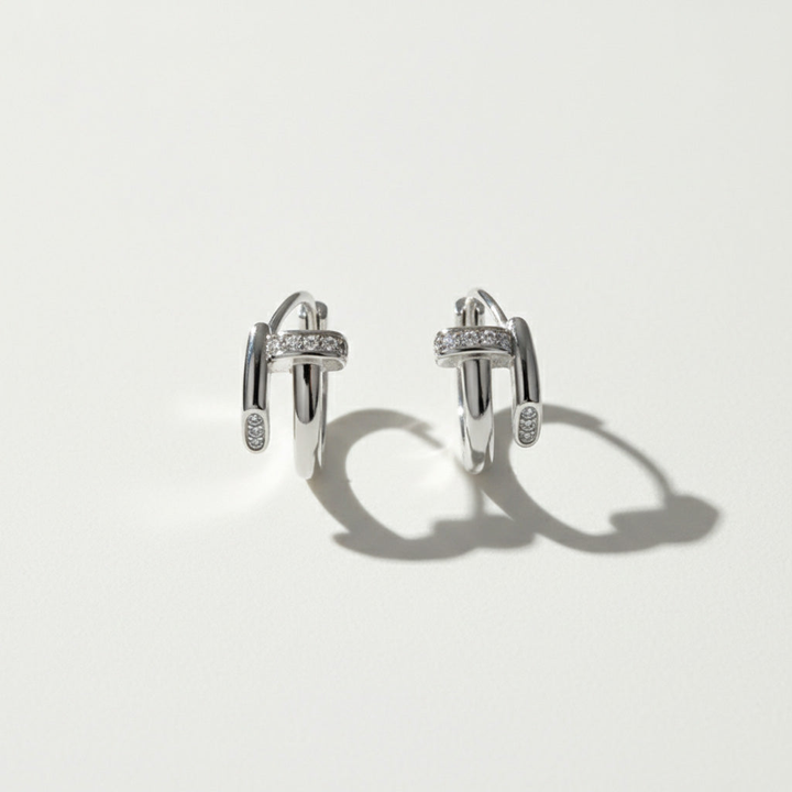 13mm Moissanite Pavé Huggie Earrings