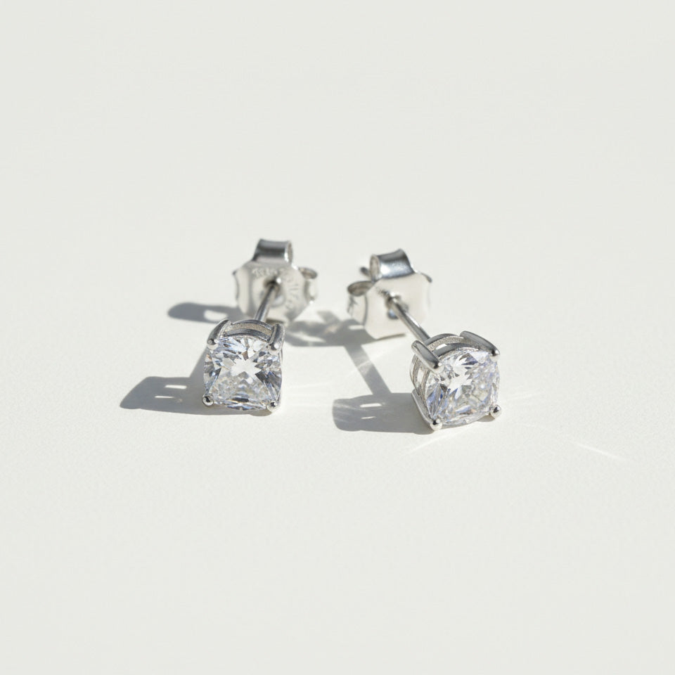 D/VVS1 Moissanite Stud Earrings