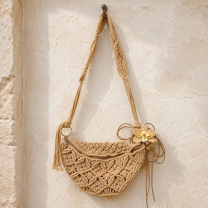 Macrame Convertible Crossbody Bag
