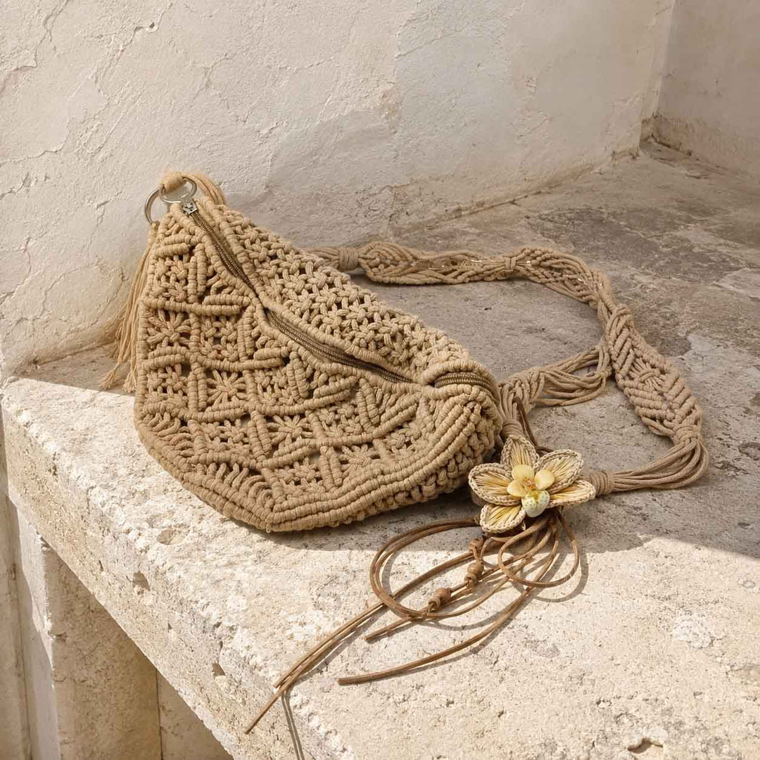 Macrame Convertible Crossbody Bag