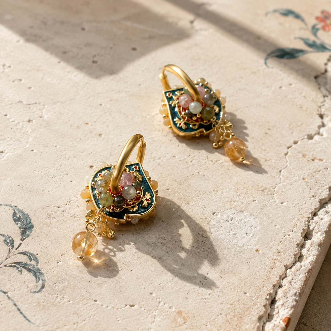 Golden Garden Convertible Hoop Earrings