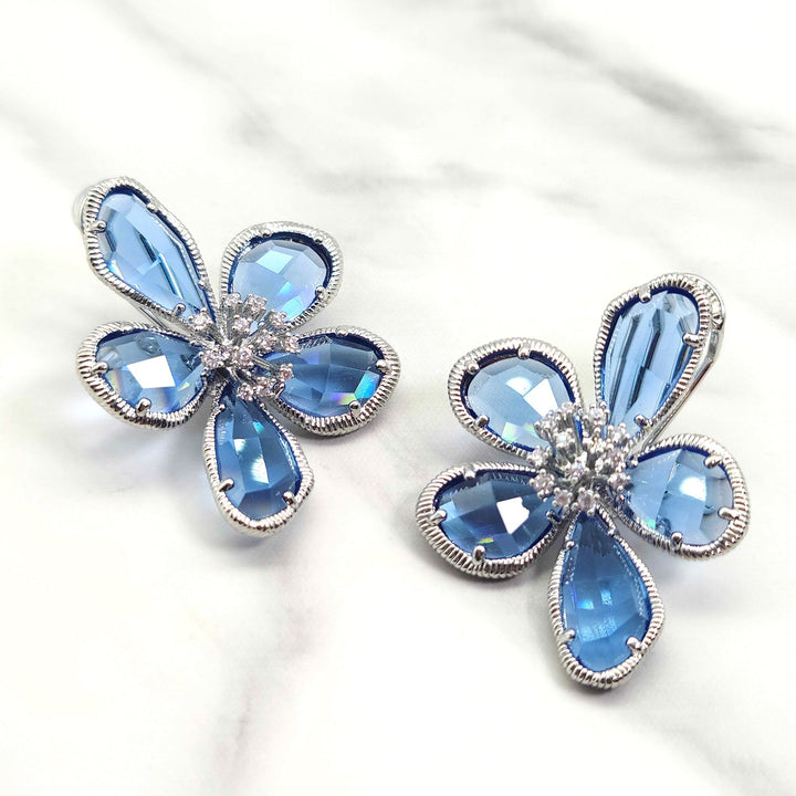 Boho Crystal Flower Earrings