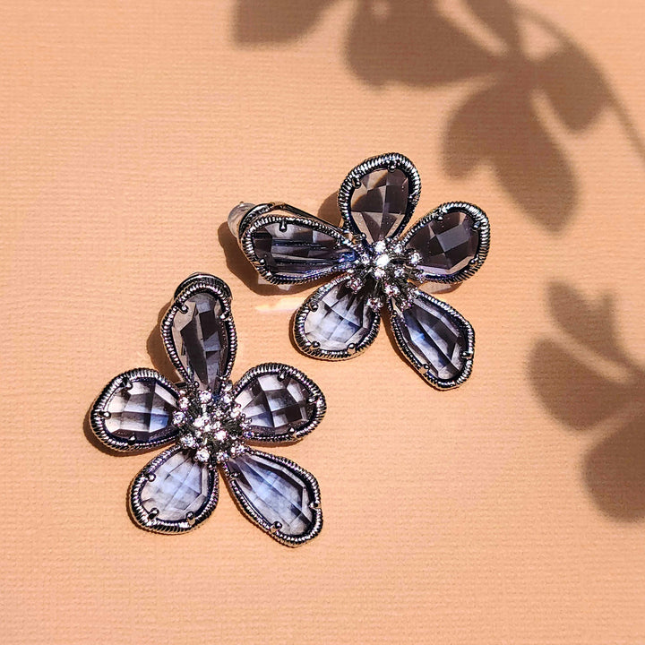 Boho Crystal Flower Earrings