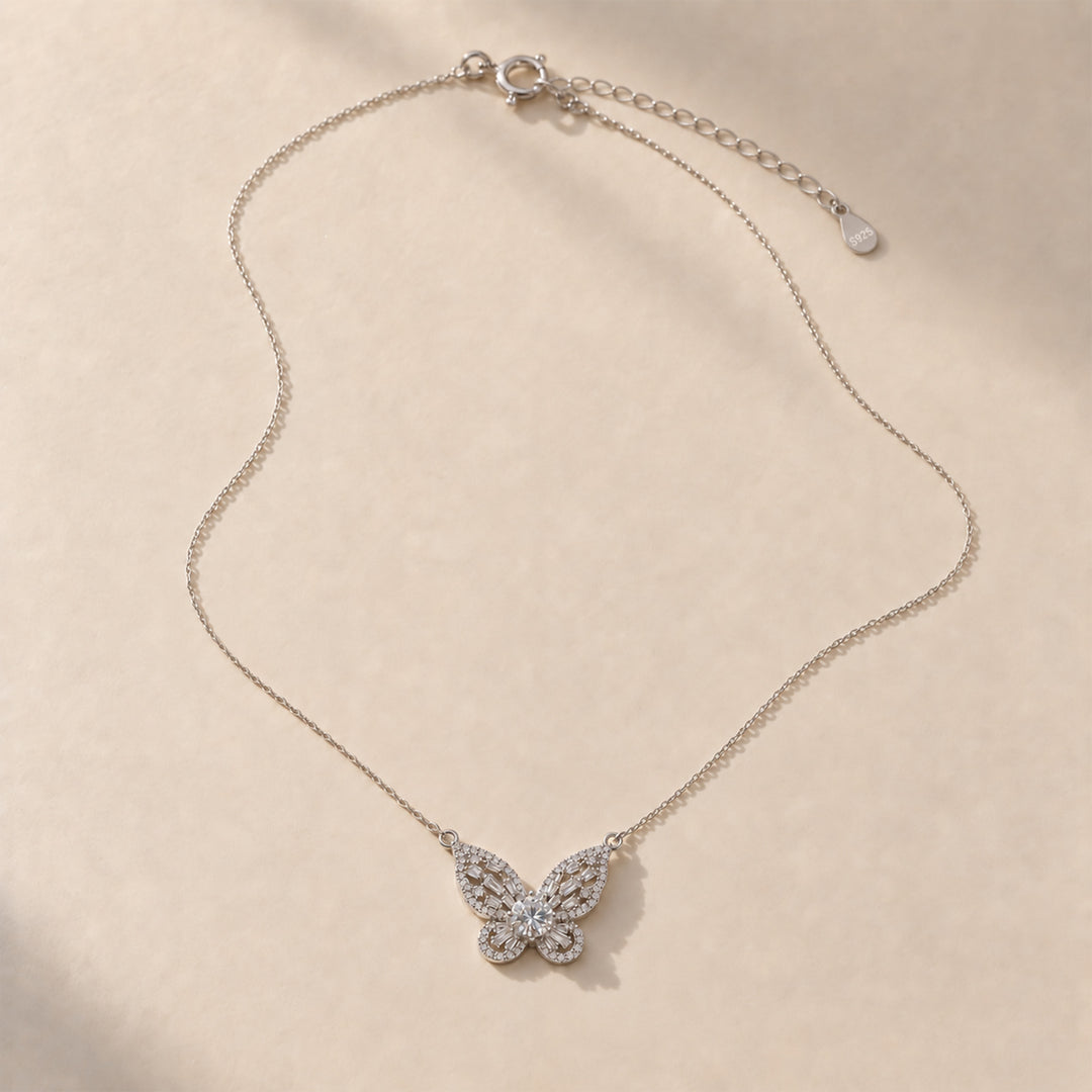 Moissanite Butterfly Necklace