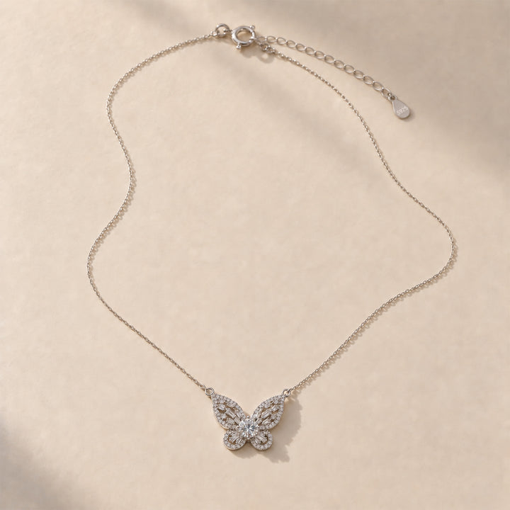 Moissanite Butterfly Necklace