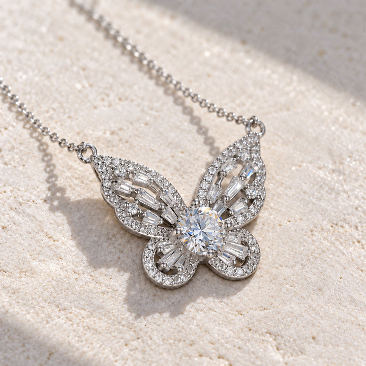 Moissanite Butterfly Necklace