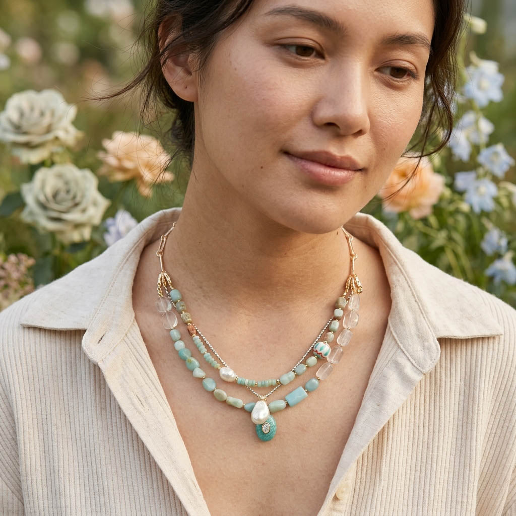 Amazonite Multi-Layer Convertible Necklace