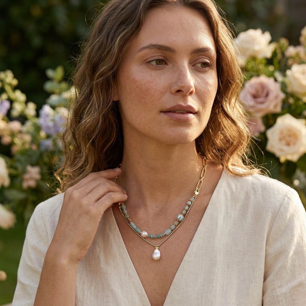 Amazonite Multi-Layer Convertible Necklace
