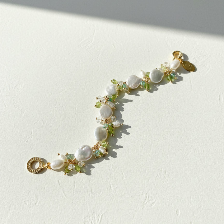 Baroque Pearl &amp; Peridot Bracelet