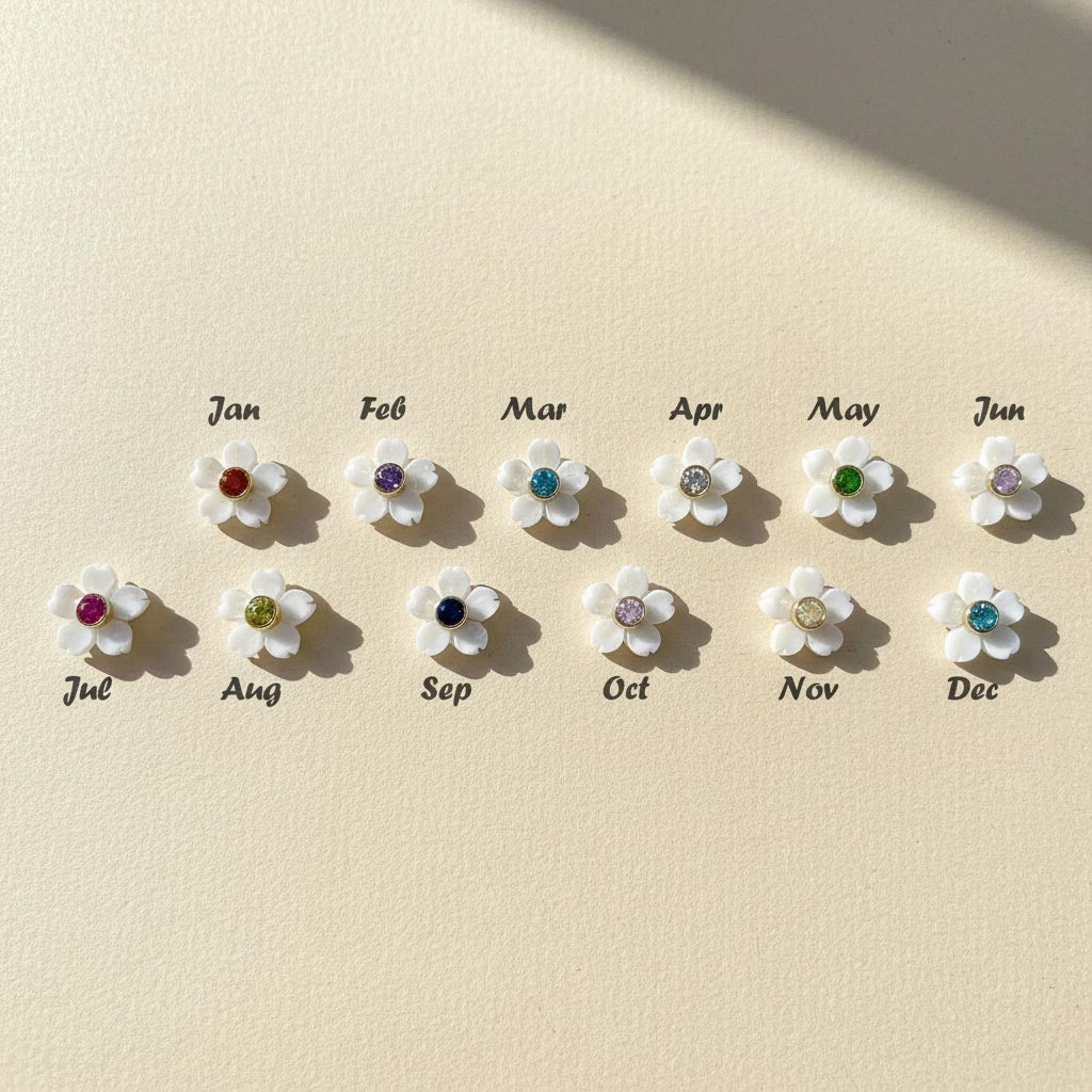 Floral Birthstone Drops
