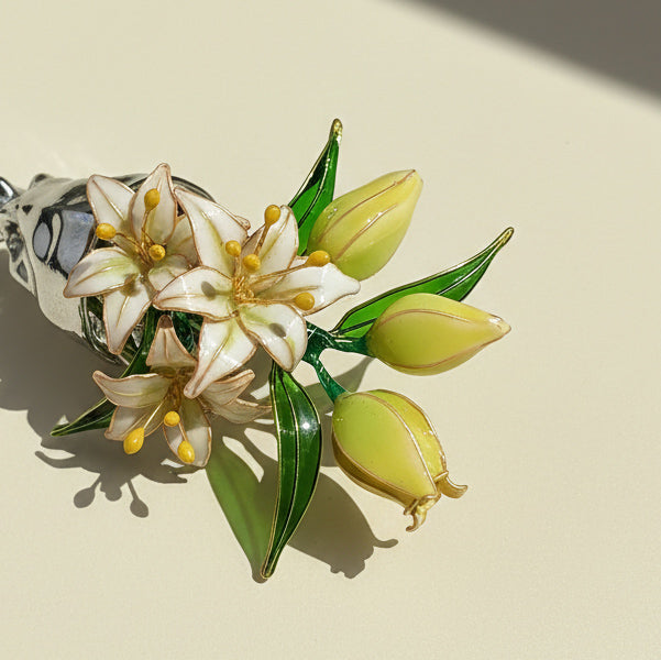 Handcrafted Floral Bouquet Brooch