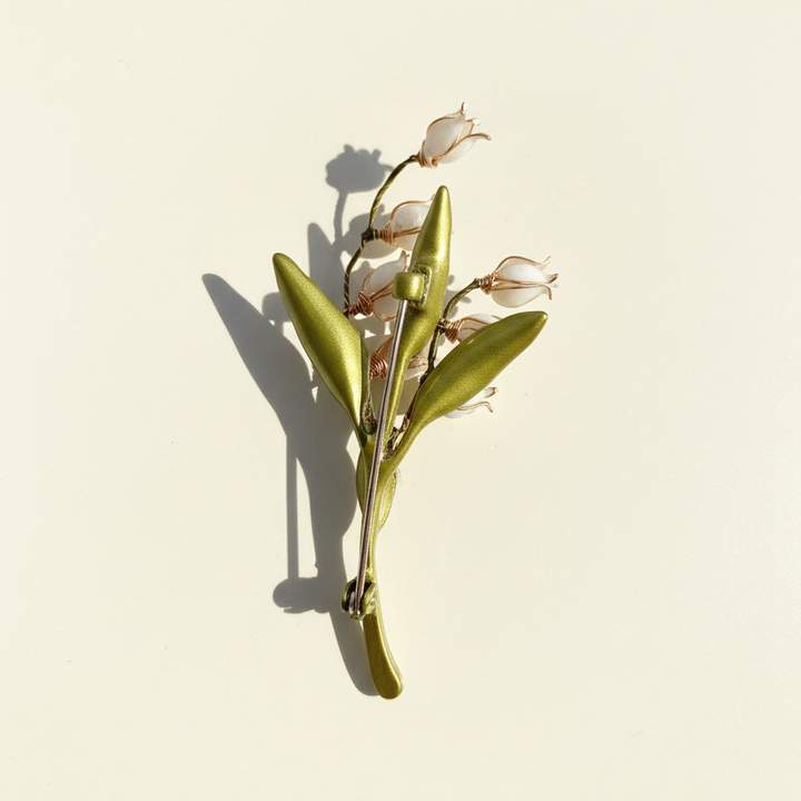 Handcrafted Lily of the Valley Resin Flower Brooch