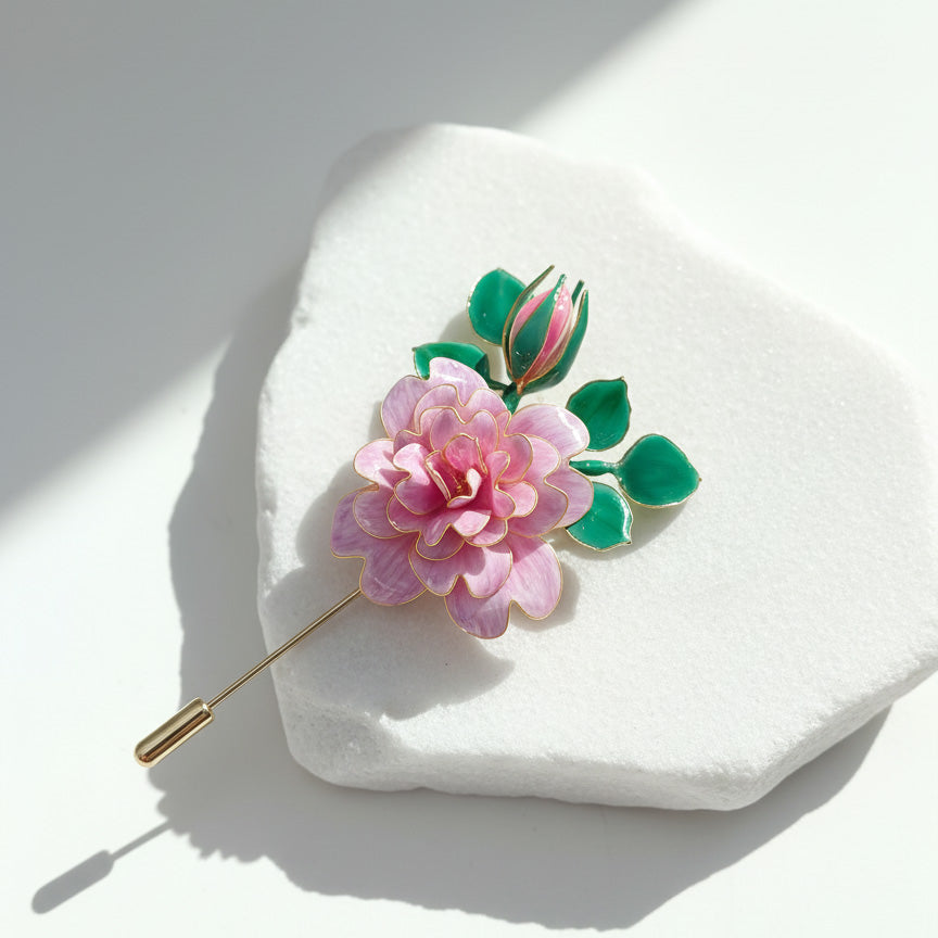 Handcrafted Floral Brooch Pin
