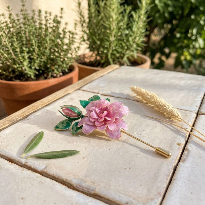 Handcrafted Floral Brooch Pin