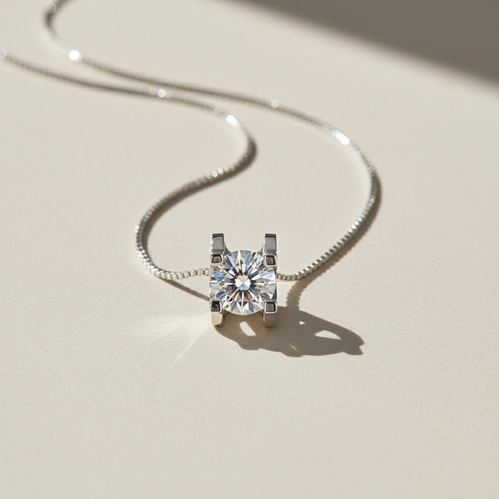Lab-Grown Diamond Solitaire Necklace 1ct / 2ct
