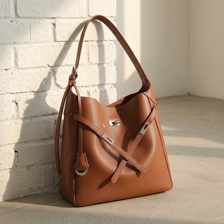 Leather Hobo Shoulder Bag