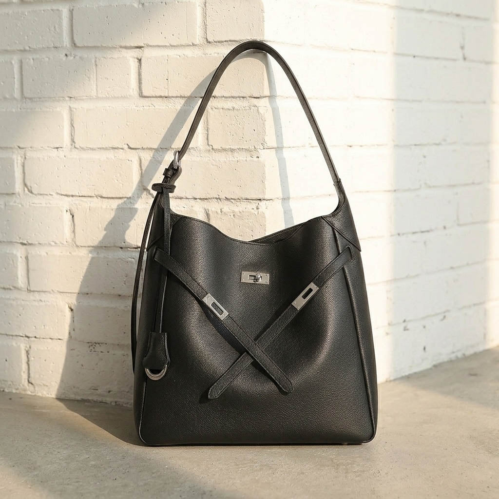 Leather Hobo Shoulder Bag