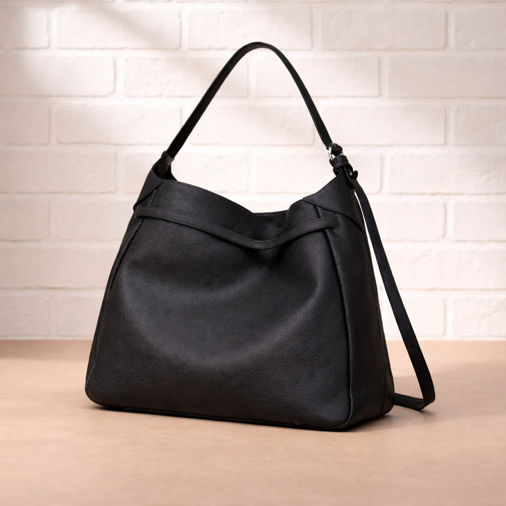 Leather Hobo Shoulder Bag