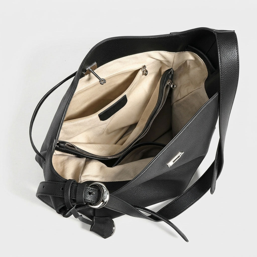 Leather Hobo Shoulder Bag