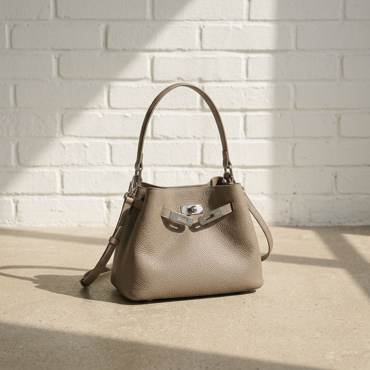 Mini Leather Top Handle Bag Crossbody Strap
