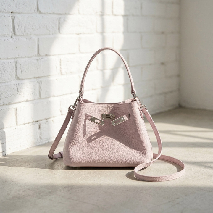 Mini Leather Top Handle Bag Crossbody Strap