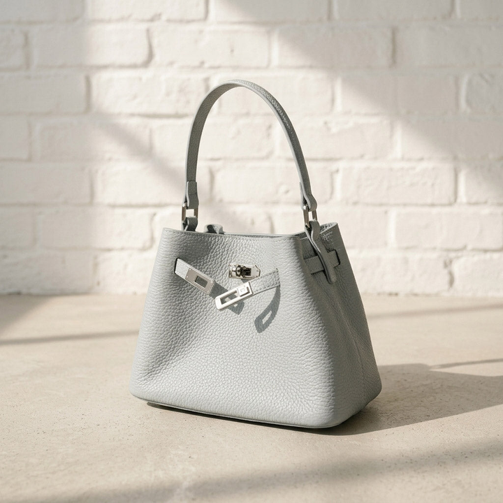 Mini Leather Top Handle Bag Crossbody Strap