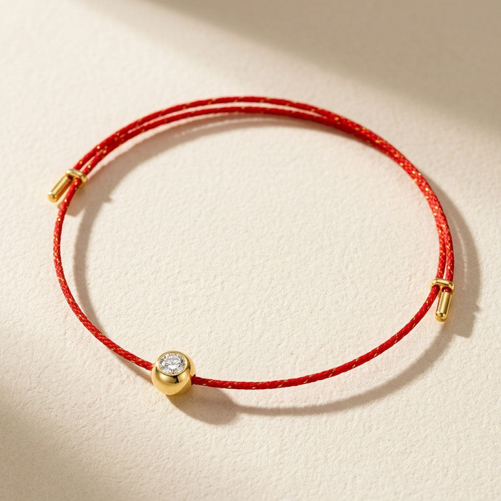 Moissanite Cord Bracelet 0.3ct | Adjustable Minimal
