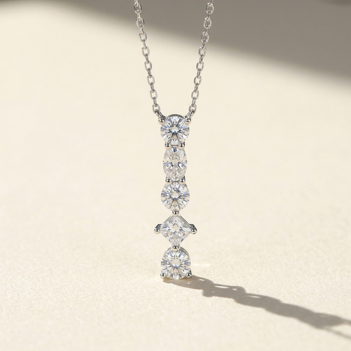 Moissanite Initial Necklace A–Z