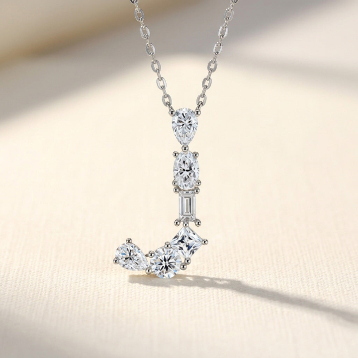 Moissanite Initial Necklace A–Z