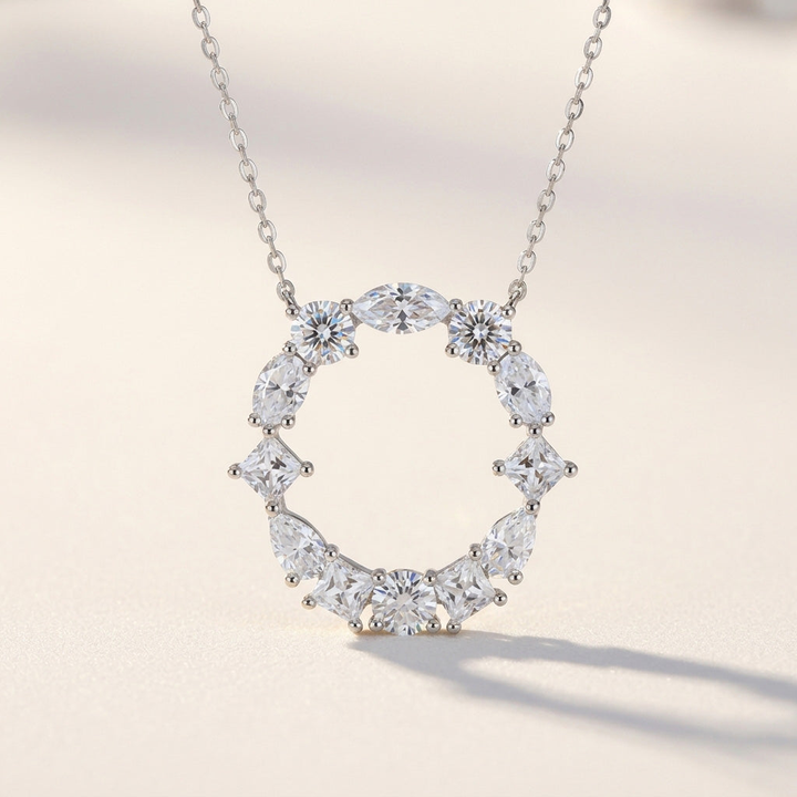 Moissanite Initial Necklace A–Z