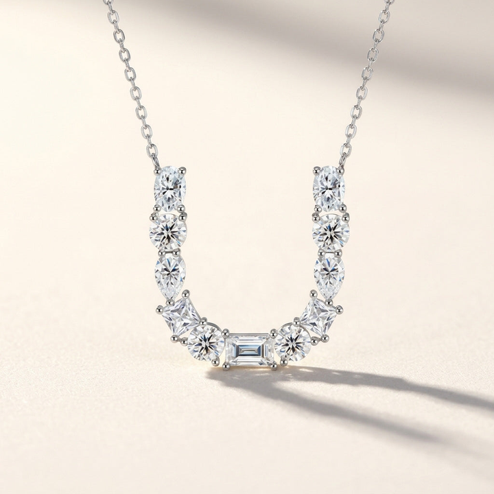Moissanite Initial Necklace A–Z