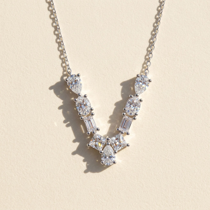 Moissanite Initial Necklace A–Z