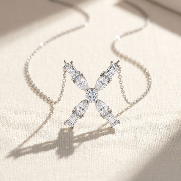 Moissanite Initial Necklace A–Z