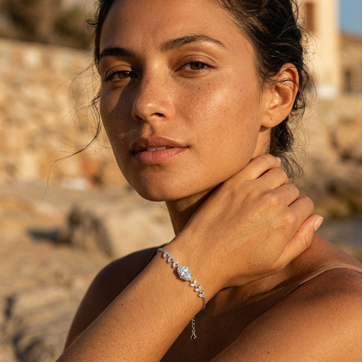 Moissanite Leaf Bracelet 1ct