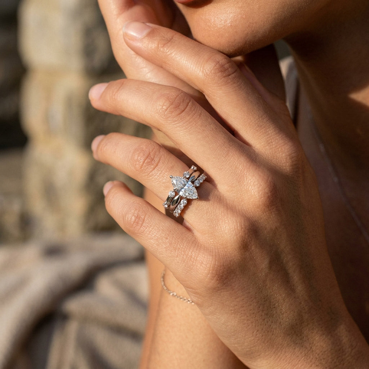 Moissanite Stackable Ring 2ct