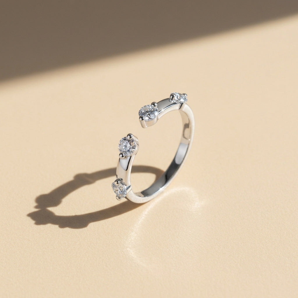 Moissanite Stackable Ring 2ct