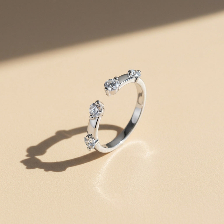 Moissanite Stackable Ring 2ct