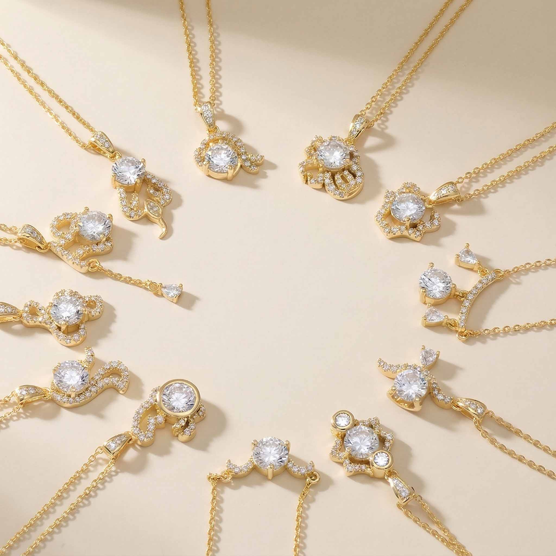 Moissanite Zodiac Necklace