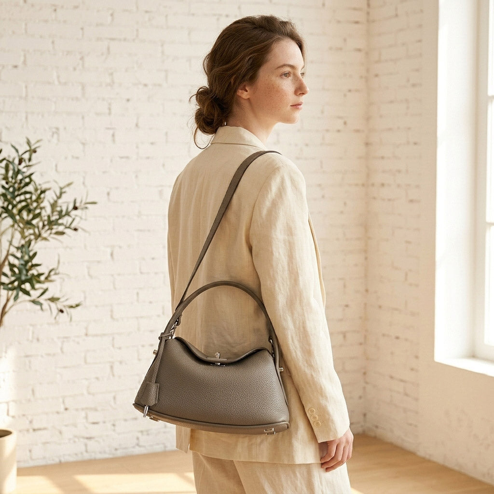 Pebbled Leather Mini Shoulder Bag