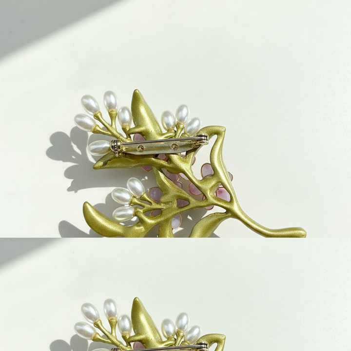 Purple Forget-Me-Not Flower Brooch