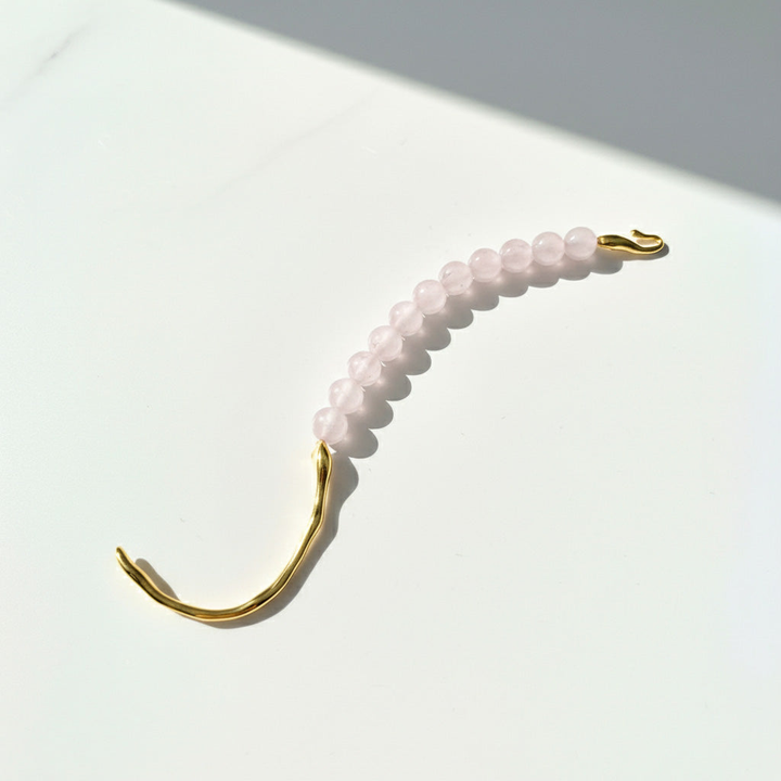 Rose Quartz Bracelet | Stainless Steel or 18K Gold Hook
