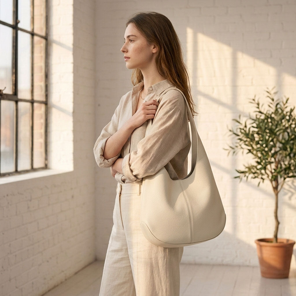 Soft Slouchy Leather Shoulder Bag