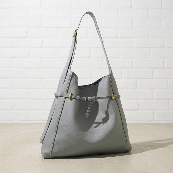 Smooth Leather Shoulder Tote