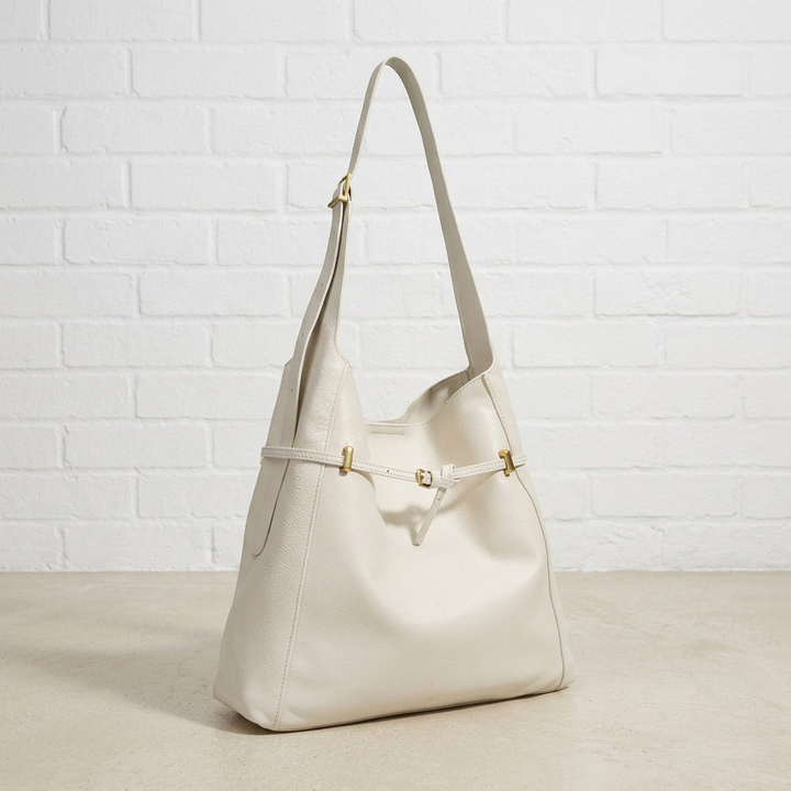 Smooth Leather Shoulder Tote