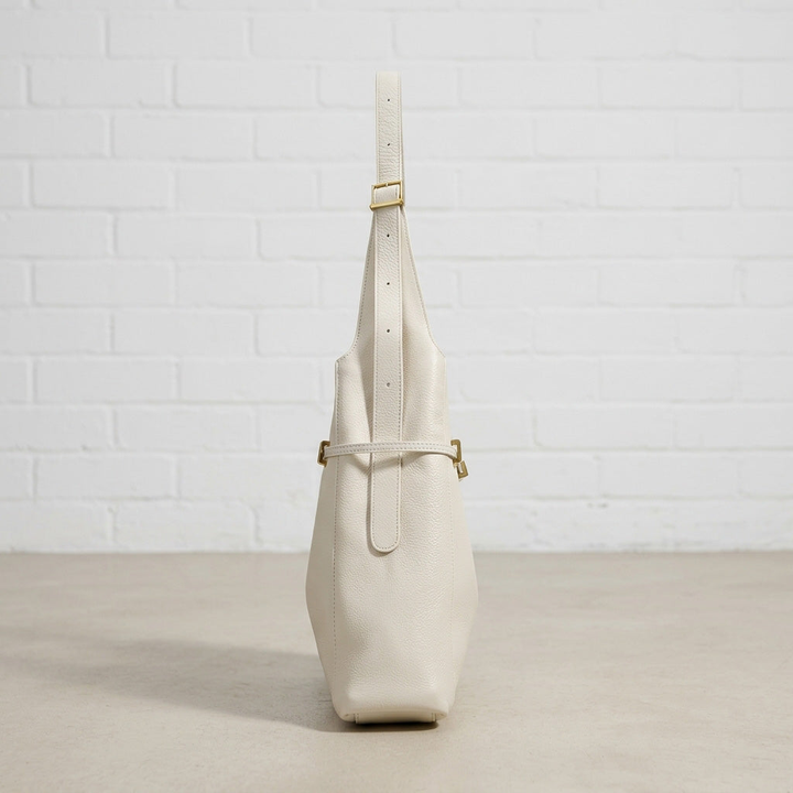 Smooth Leather Shoulder Tote